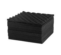 Acoustic Foam Panels 12 Pack | Soundproof Studio Foam for Walls | Sound Absorbing Panels for Home Studio/Vocal Booth/KTV | 30x30cm Black Panels