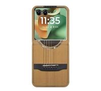 Acoustic Guitar Etui Flip Housse Cuir pour Motorola Razr 60, Razr 2025
