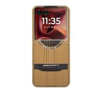 Acoustic Guitar Etui Flip Housse Cuir pour Motorola Razr 60 Ultra, Razr Ultra 2025