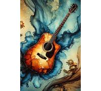 Acoustic Guitar Notebook - 200 lined pages 6x9"