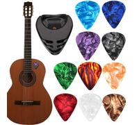 Acoustic Guitar Picks - Kids Guitar Picks, Professional 10x Colorful Pick for Classical Strumming Flatpicking Beginner, 0.46mm Thick Confident Grip Wide Uses