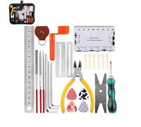 Acoustic Guitar Setup Tool Kit, Hex Wrench Ruler Set, Storage Bag | Complete Guitar Setup Kit, Acoustic Instrument Accessory Set, Easy Tuning Repair Tool, Convenient Storage Bag Case Pack