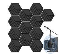 Acoustic Panels Walls -Self Adhesive Sound Proof For Home | Wooden Studio With Panels Optimize Acoustics, Game Room, Living AreaTheaters, Slat Wall Panelling Feature, Perfect For Indoor, 12x10 In