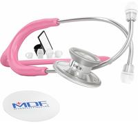 Acoustica,Stéthoscope À Double Pavillon-Léger-Pour Médecins,Infirmières,Étudiants,Soins À Domicile-Tubulure Rose-Mdf747xp01