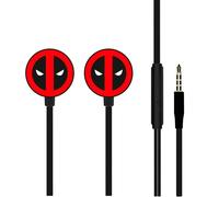 Ãcouteurs filaire Ert Group Marvel Deadpool Noir 120 cm