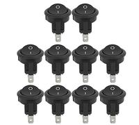 Acouto 10 Pièces 23mm Interrupteurs à Bascule 3 Broches 2 Positions Rond Bateau ONOFF Durée de Vie Termin Interrupteurinterrupteur à BasculeMini Interrupteur3 Broches Rond on-OFFBoat Interrupteurs à