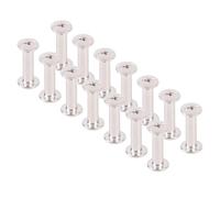 Acouto 100 Ensembles de Rivets et Vis en Acier Inoxydable M2 5 Ensemble de Fixations à Rivets Ronds Plats pour la Décoration de l'artisanat du Cuir 3 5x12x7mm / 0 14x0 47x0 28in Attaches à Rive