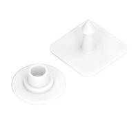 Acouto 100 Pièces étiquettes d'oreille Vierges Carrées Identification des Animaux de Bétail Marqueur de Boucle d'oreille de Bétail pour Porcs Rouge une étiquette 'article dans l'oreille (WHITE)