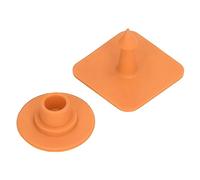 Acouto 100 Pièces étiquettes d'oreille Vierges Carrées Identification des Animaux de Bétail Marqueur de Boucle d'oreille de Bétail pour Porcs Rouge une étiquette 'article dans l'oreille (ORANGE)