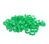Acouto 100pcs Bandes de Jambe de Poulet 20 Mm 001 à 100 Pouche d'identification de Volaille Numérotée pour Les Poussins Canards Pigeons Oie Caille Jaune (Green)