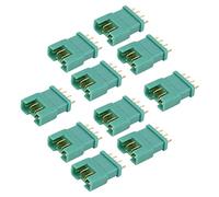 Acouto 10pcs 13.030 10pcs 13.031 MPX Green Hexagonal Pild Copper Gold Plated Injection de Nylon Modèle de Batterie Connecteur de Batterie Connectrice de la Planice et Matériau Excellente