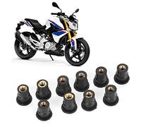 Acouto 10pcs M5 Caoutchouc Puits de Puits de Puits de Puits de Puits de Puits de Bien-être Boulons de Moto en Laiton et Caoutchouc 5 Mm / 0,2 Pouce pour le Pare-brise du Corps VAT des