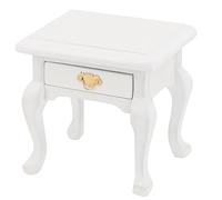 Acouto /12 Maison de Poupée Meubles en Bois Miniature Vintage Table de Chevet Blanche Table de Chevet Modèle 2 Mater écologique Maison de Poupée Meubles en BoisMaison de de NuitMaison de