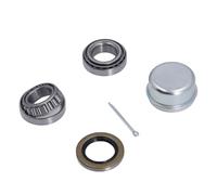 Acouto 2 Jeux de Roulements de Moyeu de Roue de Remorque L44649 avec Couvercle de Graisse pour Essieu de Remorque, Goupille Fendue pour Essieu Droit de 16 Pouces pour Essieux 36907 et Kits de