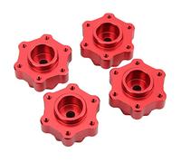 Acouto 2 Paires RC Aluminium 5 Mm CONVERTISSEMENT Adapter Hex ROURNE pour LOSI LMT 4WD ASSLE / 8 Poids Camionn (Rouge)