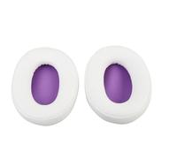 Acouto 2 Pcs Coussinets d'oreille DE Casque Confortable Isolation Sonore Coussins d'oreille en Cuir en Cuir pour ATH-M50X M40X M30X M50 Bland pour CASHE DE FIT 2 S Pro 3 P (Blanc Violet)