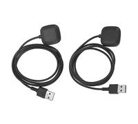 Acouto 2 Pièces Chargeurs de Montre Intelligente Station de Charge de Montre Magnétique Cordon de Chargeur avec Port USB Entrée Sortie 5 V Contre Les Courts-Circuits pour Versa 3 (1M)