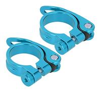 Acouto 2 Pièces Collier de Selle de Vélo Tube de Route de Montagne Clip à Dégagement Rapide 35mm de Long Pratique Ea Collier de Selle de VéloPince de Tube à Dégagement RapidePince de Poteau de (BLUE)
