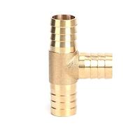 Acouto 2 Pièces de Tuyau fileté en T de 3/4 Pouces, Tuyau en Laiton, Raccord en T pour Gaz, Carburant, Eau, Poids de l'air et Résistance Digne de Confiance en Laiton, fabriqué Durable pour Une