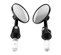 Acouto 2 Pièces Moto modifié Guidon Pliant Rétroviseur Rétroviseurs Latéraux Réfléchissants 22mm, Rétroviseur de Moto en Aluminium Miroir de Guidon Pliant Réfléchissant Si MirrorFolding
