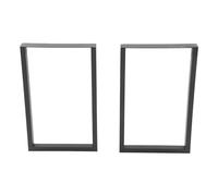 Acouto 2 Pièces Pieds de Table en Métal Remplacement Tube carré Robuste en Fer pour établi de Bureau Meubles de Bricolage Un Fer Noir Les et Les Pieds Revêtement Antirouille Table Soudée Excellente