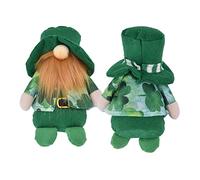 Acouto 2 Pièces Poupée Gnomes Mignon Chapeau Vert fabriqué à la Main sans Visage Décoration de la Saint-Patrick pour la Table de canapé de la Chambre ou Qui Peut Bien Propager Les Vacances Un