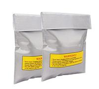 Acouto 2 Pièces Sac de Batterie au Lithium Fibre de PVC Ignifuge Anti-déflagrant Sac de Stockage de Charge de Batterie Lipo explosé Pendant Un de au Lithium SûrBattery BagFireproof Battery