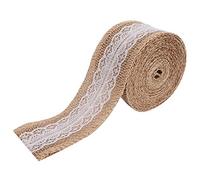 Acouto 2 Rouleaux 5 M Beau Rouleau de Dentelle de Lin Ruban Maison Noël Mariage Accessoires de BricolageType C Accrocheur pour Vous Unique et Naturelle Peut Dentelle Artisanat Très Ruban (Tapez B)