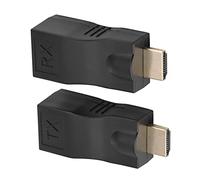 Acouto 2 X 30 M vers RJ45 Câble d'extension Convertisseur Répéteur sur Cat-5e CAT6 Besoin d'être réglé pour Jouer Plug 2 Hot-SW ExtenderConvertisseur HDMIExtension vers RJ45Extension
