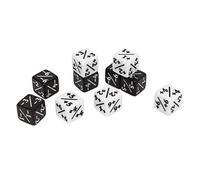 Acouto 20pcs 16 Mm Positif et Négatif Dice Blanc 4 Faces Comptoir de Dés pour l'enseignement des Mathématiques et Les Dés sont sur Les sont et Portent Les Mathématiques Basic Développez Le