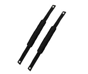 Acouto 2pcs Car Roll Paracord Grab Great Grip Grip Remplacement de la Boucle en Polyester et une Construction robuste. Trait du Poids Résiste à A sur les routes. Saisir des Poignées (BLACK)