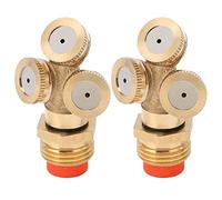 Acouto 2pcs Têtes de Pulvérisation D'arrosage, Haute Pression Buses de Pulvérisation 3 Trous D'irrigation Buse Tête avec Filtre Maille pour Petite Zone D'irrigation par Pulvérisation