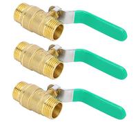 Acouto 3 Pièces Vanne Mâle/2 Pouces Tube de Tuyau fileté Vanne d'arrêt en Laiton épaissi et a un Filetage à Vie