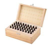 Acouto 36 Pièces/Ensemble 4mm Acier Timbre Poinçon Ensemble Alphabet Lettre Numéro Die Outil Durée de Vie Totale Métal StampLetter PunchNumber PunchStamp PunchStamp Punch Set