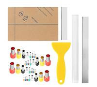 Acouto 37 Pièces Moules de Coupe-Argile en Acrylique, Grattoirs à Argile pour la Fabrication de Poterie en, Peut également pour le Papier C