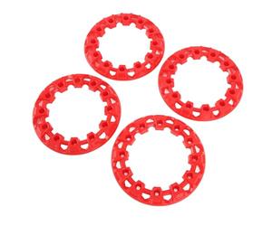 Acouto 4 Pièces 6 Pouces Enjoliveur de Roue Décor de Moyeu Pneus en Plastique Garde Décorative pour Kart Moyeu d'Enjoliveur de Roue Rouge Pouces pour Garniture de de AdaptéeProtection de d' de