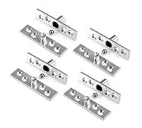 Acouto 4 Pièces Charnières Pivotantes de Porte Rotatives à 360 Degrés, Acier Inoxydable Robuste, Charnière Secrète et Invisible pour Armoire à Porte Dissimulée, Montage Facile,