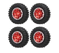 Acouto 4 Pièces Roues de Voiture RC 8 Trous Roues et Pneus Ensemble pour Jimny XMYKC01CM 1/16 Voitures Télécommandées Jante Noire Fabriquée et Pneu en Alliage élevé Fabriqué de Haute qualité Les RC