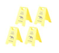 Acouto 4 Pièces Signe de Vomi de Chat ABS Résistant à l'eau imprimé en 3D Panneau d'AVERTISSEMENT de Vomi de Chat Drôle Décoration pour les Amoureux des Chats Clair que comme c'est dans Votre