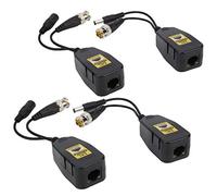 Acouto 4 Pièces Transmetteur Vidéo HD Thunder Power Balun RJ45 2 en 1HDCVI/TVI/AHD/CVBS 2~8MP Combinaisons de Transmission Multi Transmetteur Vidéo HDBalun de Puissance VidéoÉmetteur-récepteur