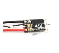 Acouto 45A ESC 2-6S Lipo ESC sans Balais 4 Pièces Contrôleur de Vitesse électronique LED RVB Programmable Intégrée pour Drone RC FPV Quadcopter LED Support intégré DSHOT150 Numérique Le Plus