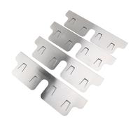 Acouto 4PCS Couvercle d'écarts de Comptoir de Cuisinière en Acier Inoxydable Résistant à la Chaleur 35 à 70 Cm Kit de Garniture de Protection d'écarts de Cuisinière pour Cuisine Argenté Ces de