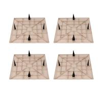 Acouto 4pcs Stepping Stones Décoratifs, Résines en Polypropylène Blocs de Tremplin Décor du Jardin Résistant aux Intempéries avec Enjeux Moulues pour Le Chemin de la Pelouse, la (Beige)