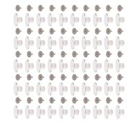 Acouto 50 Ensembles de Rivets de Pantalon en Acier Inoxydable à Motif d'étoile de Feuille d'argent de 17 Mm et de Vis en Fer PH Pointues de 2x6 5 Mm avec un Bouton de Pantalon orné de 17