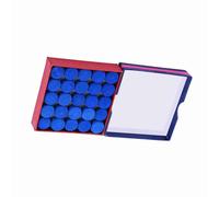 Acouto 50 Pcs Lot Bleu Colle sur Billard Monocouche Billard Snooker Cue Tips 13mm Style Queue A Viser une Pointe en Cuir Fabriqué à la qualité Traitée Durable Cue TipsSnooker TipsSnooker TipsPool