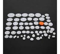 Acouto 64 Pièces Ensemble d'arbre de Poulie de Courroie de Vitesse en Plastique Accessoires de Jouet de Modèle de Robot à Monter Soi-même Idéal pour Accessoire Ensemble d'engrenages en Plastique