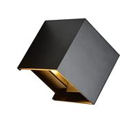 Acouto 6W LED carré Haut et Bas Lumière Moderne Salon Chambre Applique Murale Angle Lumineux Réglable étanche LED Cube Applique Murale Puces Noires Haute efficacité Premium Mur Uniforme