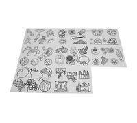 Acouto 8 Pièces BOPS Large Application Semi-transparent Divers Modèles Feuilles de Dink Rétractables pour Porte-clés étiquette DIYHouse les Modèles Basebal Shrinky PaperShrinky (Série Maison JS-82