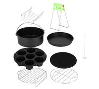 Acouto Accessoires de Friteuse 8 Pouces Kit de 8 Pièces Pièces Support Métallique Support de Brochettes Gâteau pour Chaque et Friteuse une FriteuseHot FryerFryer AccessoriesAir Fryer KitsAir Fryer
