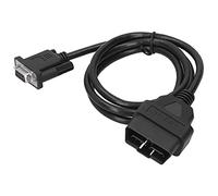 Acouto Adaptateur 16 Broches RS232 DB9, Câble d'extension d'interface de Diagnostic Automatique en Plastique ABS pour Véhicules et Outils de Diagnostic OBD1